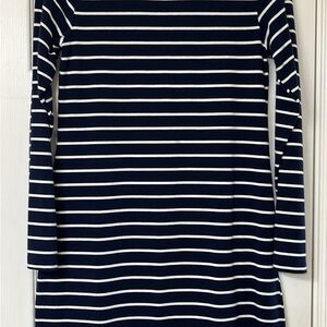 NWOT Navy and White Striped Long Sleeve Dress